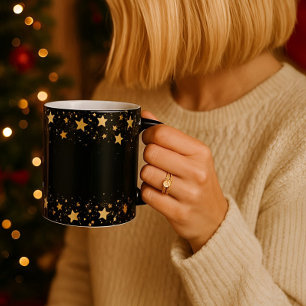 Moderne goldene Sterne MAGIC TASSE