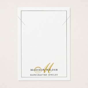 Moderne goldene weiße monogrammierte Schmuckhalske