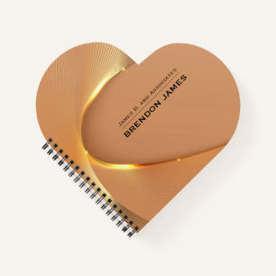 Moderne goldene wellige Gestaltung Notizbuch