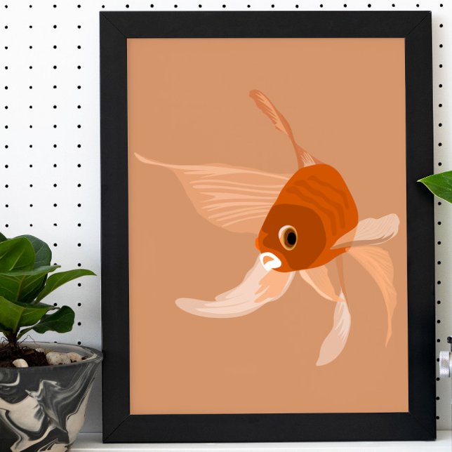 Moderne Goldfische einfache minimale Vektorgrafik Poster (Von Creator hochgeladen)