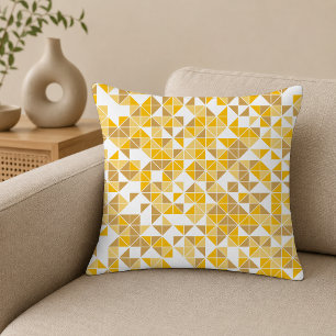Moderne goldgelbe geometrische Muster Kissen