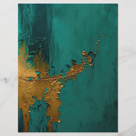 Moderne Goldlackierung auf Aquamarin