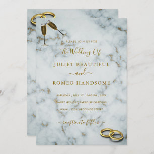 Moderne Goldmarmor-Rings Hochzeitsfeiern