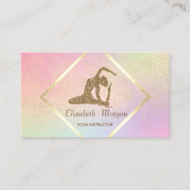 Moderne Goldrahmen, Confetti, Yoga Girl Visitenkarte