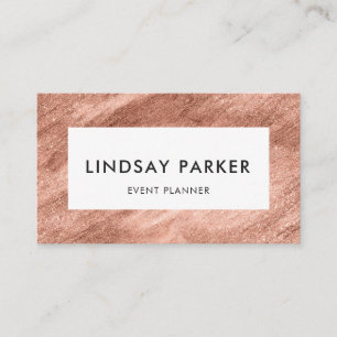 Moderne GoldRosen-Ereignis-Planer-Geschäfts-Karte Visitenkarte