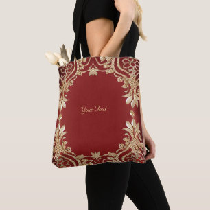 Moderne goldrote Blumen-Tasche