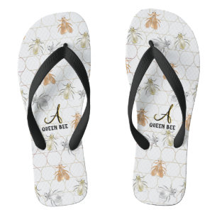 Moderne Goldsilber-Kupfer-Metallbienen Flip Flops