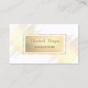 Moderne Goldstreifen, Goldrahmen, Schmuckdesigner Visitenkarte