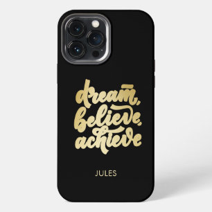 Moderne Goldtraum glauben erreichen Motivierend iPhone 13 Pro Max Hülle