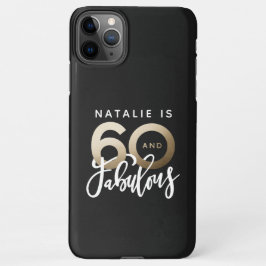Moderne Goldtypografie zum 60. Geburtstag iPhone 11Pro Max Hülle
