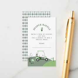 Moderne Golf Baby Dusche Begleitkarte