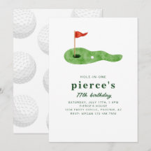 Moderne Golf-Geburtstagseinladung