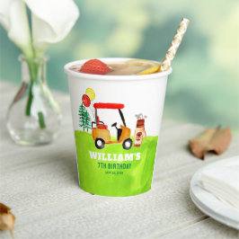 Moderne Golf Golfers Par-T-Kindergeburtstag Pappbecher