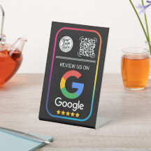Moderne Google-Bewertungs-QR-Code Geschäft Schwarz