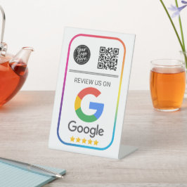 Moderne Google-Bewertungs-QR-Code-Unternehmen Sockelschild