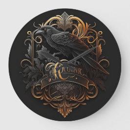 Moderne gotische Uhr. Große Wanduhr