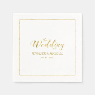 Moderne Gott Schrift Hochzeitsempfang Serviette