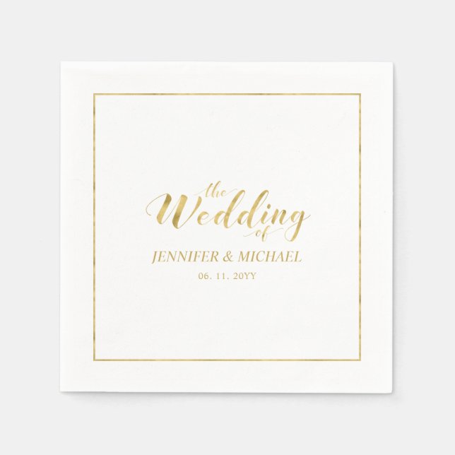 Moderne Gotteszitschrift Hochzeitsempfang Napkin Serviette (Vorderseite)