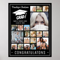 Moderne GRAD 13 x Foto Collage Graduation Party