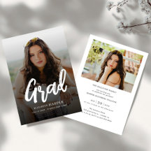 Moderne Grad Brush Schrift Foto Abschlussfeier