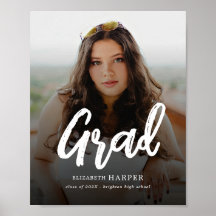 Moderne Grad Brush Script Foto Abschlussfeier