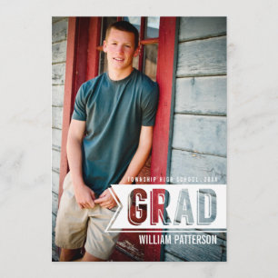 Moderne Grad Typ Foto Graduation Party Einladung