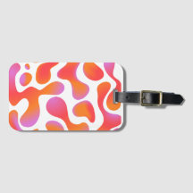 Moderne Gradient-Blobs-Muster in Pink und Orange