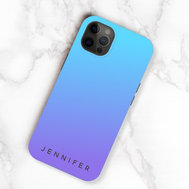 Moderne Gradient Fade | Blue Lila Lagoon Cooler Sp Case-Mate iPhone Hülle (Von Creator hochgeladen)