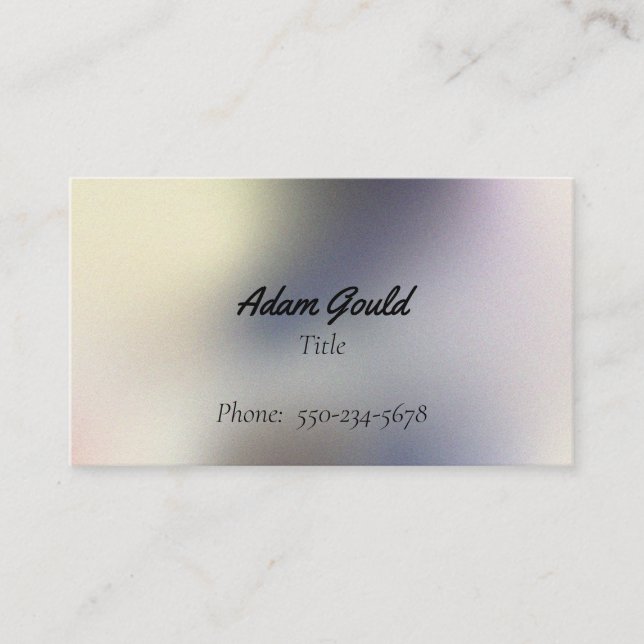 Moderne Gradient Ombre Gray Business Card Visitenkarte (Vorderseite)