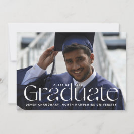 Moderne Graduate Abschluss Announcement Card Einladung