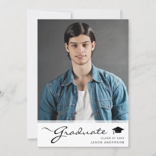 Moderne Graduate Elegante Script Trendy 1 Foto Ankündigung