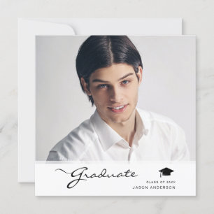 Moderne Graduate Elegante Script Trendy 1 Foto Ankündigung