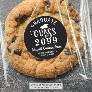 Moderne Graduate Extravagant Class Year Custom Col Runder Aufkleber