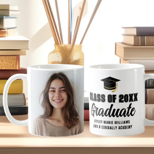 Moderne Graduate Foto Class 2025 Abschluss Kaffeetasse