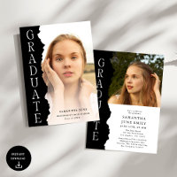 Moderne Graduate Foto Magazine Graduation Party