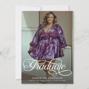 Moderne Graduate Script 2 Fotos Graduation Party Einladung