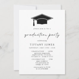 Moderne Graduate Script Foto Graduation Party Einladung