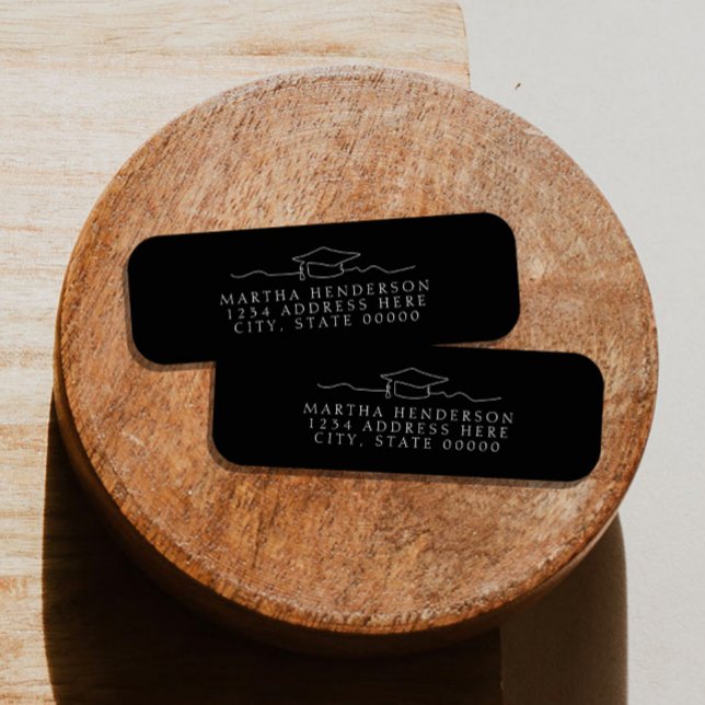 Moderne Graduiertenkap-Linie Rücksendeadresse (Von Creator hochgeladen)