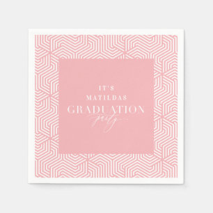 Moderne Graduierungspartei für Geometrie und Skrip Serviette