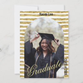 Moderne Graduierungspartei für Goldene Bögen Einladung