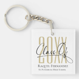 Moderne Graduierungspartei für SkriptCollage Schlüsselanhänger