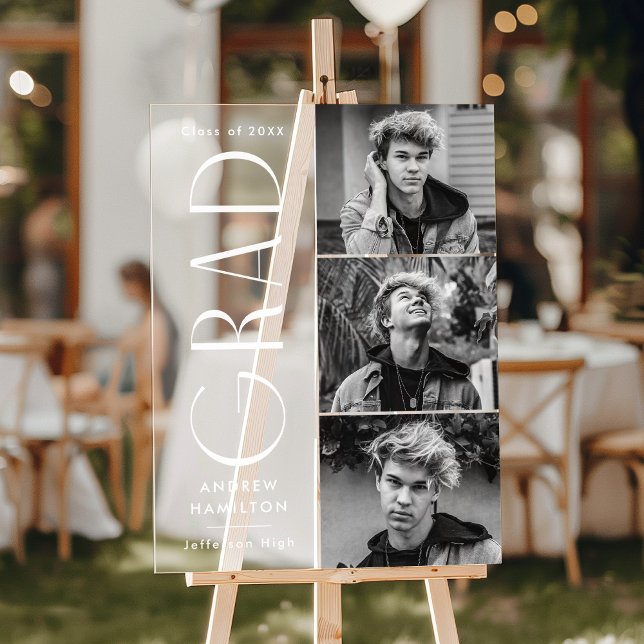 Moderne Graduierungspartei Grad 3 Foto Acrylschild (Von Creator hochgeladen)