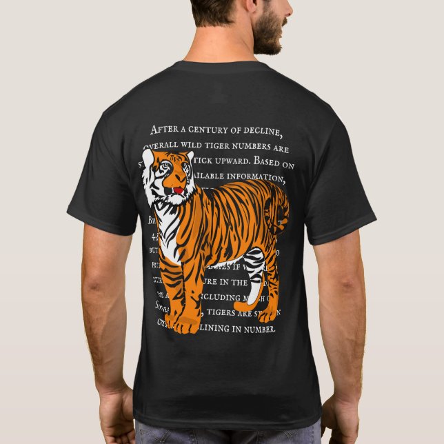 Moderne grafische Darstellung große Tigermänner sc T-Shirt (Rückseite)