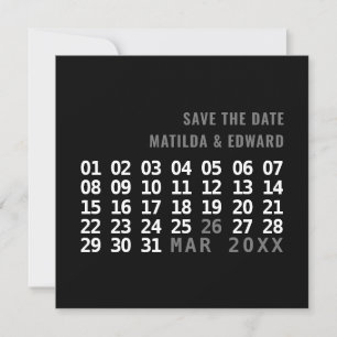 Moderne grafische Kalender Hochzeit speichern das  Save The Date