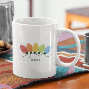Moderne grafische Lichter Weihnachten Kaffeetasse