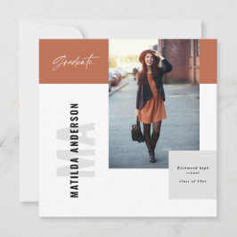 Moderne Grafische MultiFoto-Graduierungsparty lädt Ankündigung