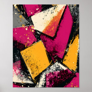 Moderne grafische Pop-Art: Abstrakte Fragmentierun Poster