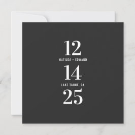 Moderne, grafische Typografie Hochzeit Save The Date