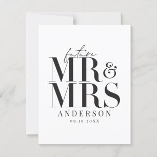 Moderne, grafische, typografische Hochzeitseinladu Karte