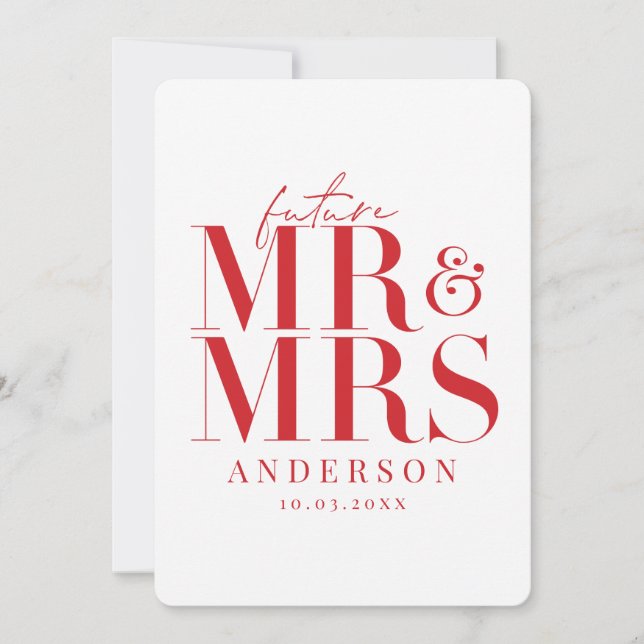 Moderne, grafische und typografische Save the Date (Vorderseite)